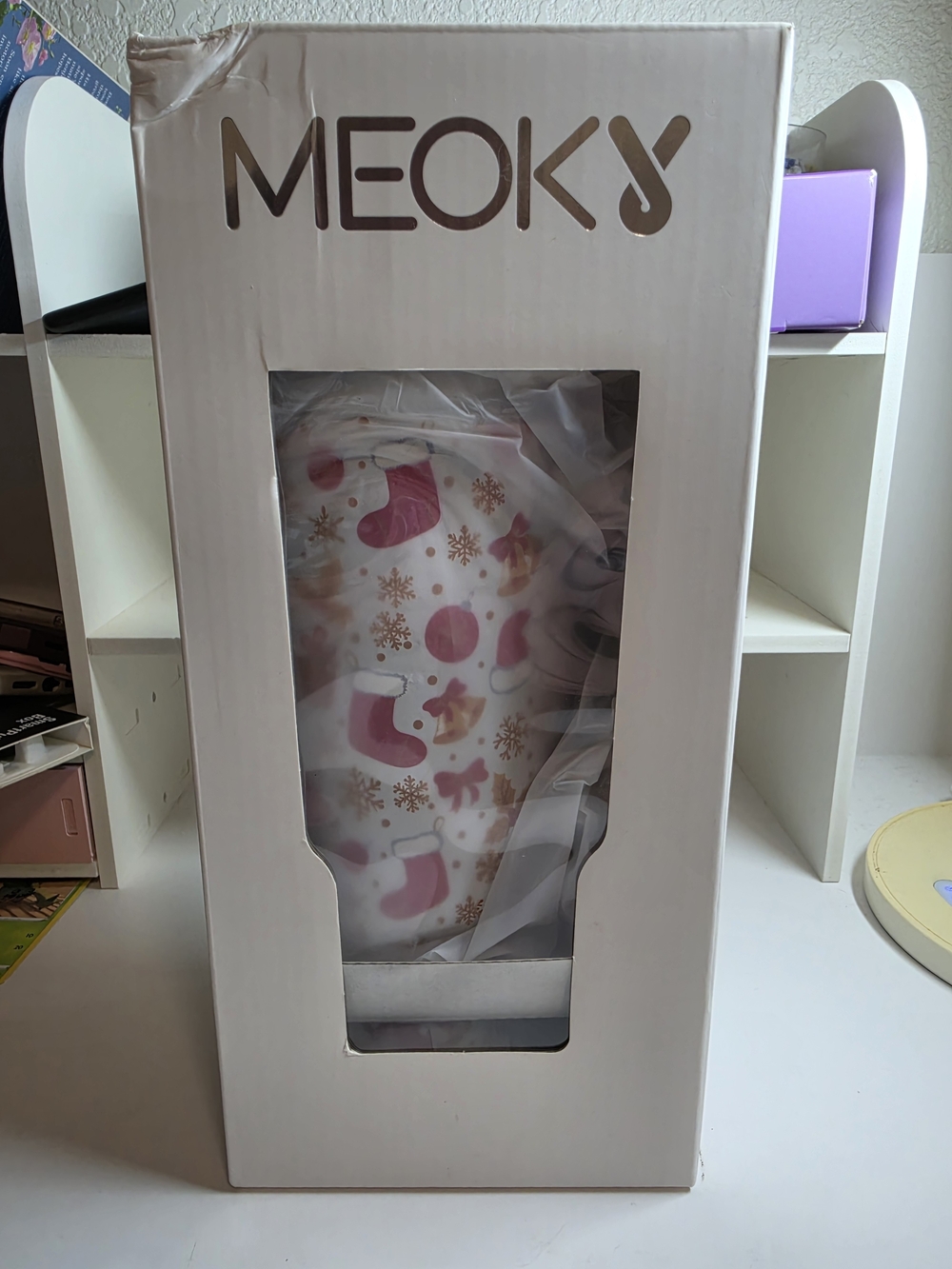 Meoky Holiday Stocking and Snowflake 40oz Tumbler